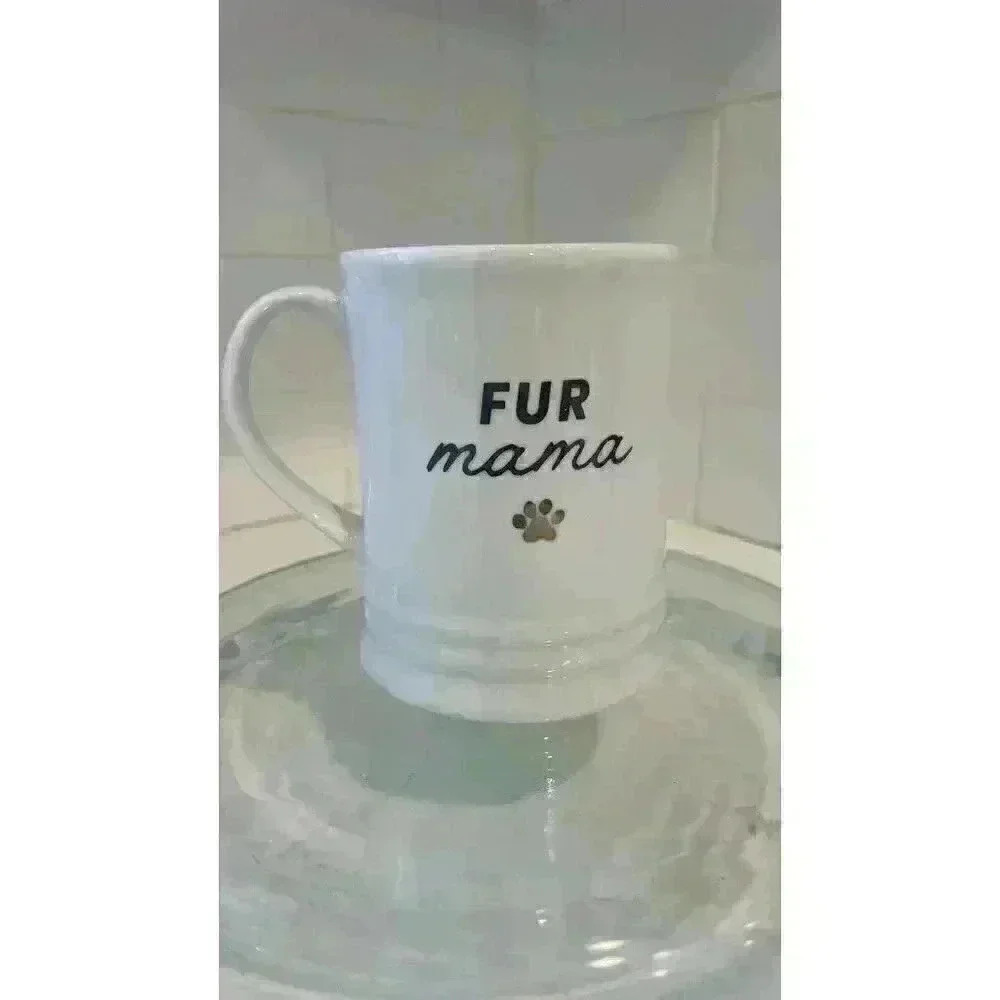 Fringe Studio Fur Mama White Mugn Pre-Owned